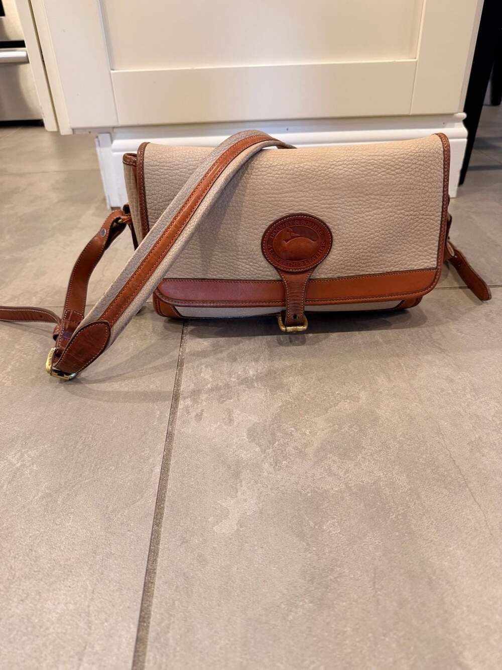 Vintage Dooney & Bourke All-Weather Leather Satchel Shoulder Bag